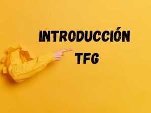 Realiza la introducción del TFG