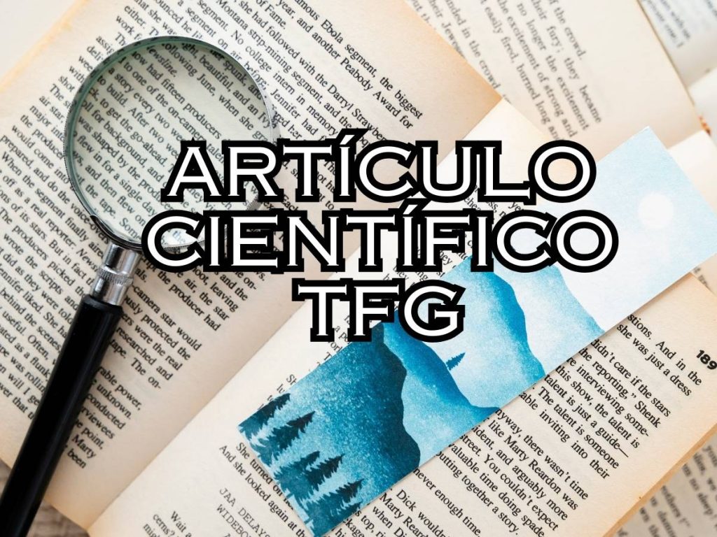 Lupa sobre un artículo científico, representando la importancia de la precisión en un TFG.